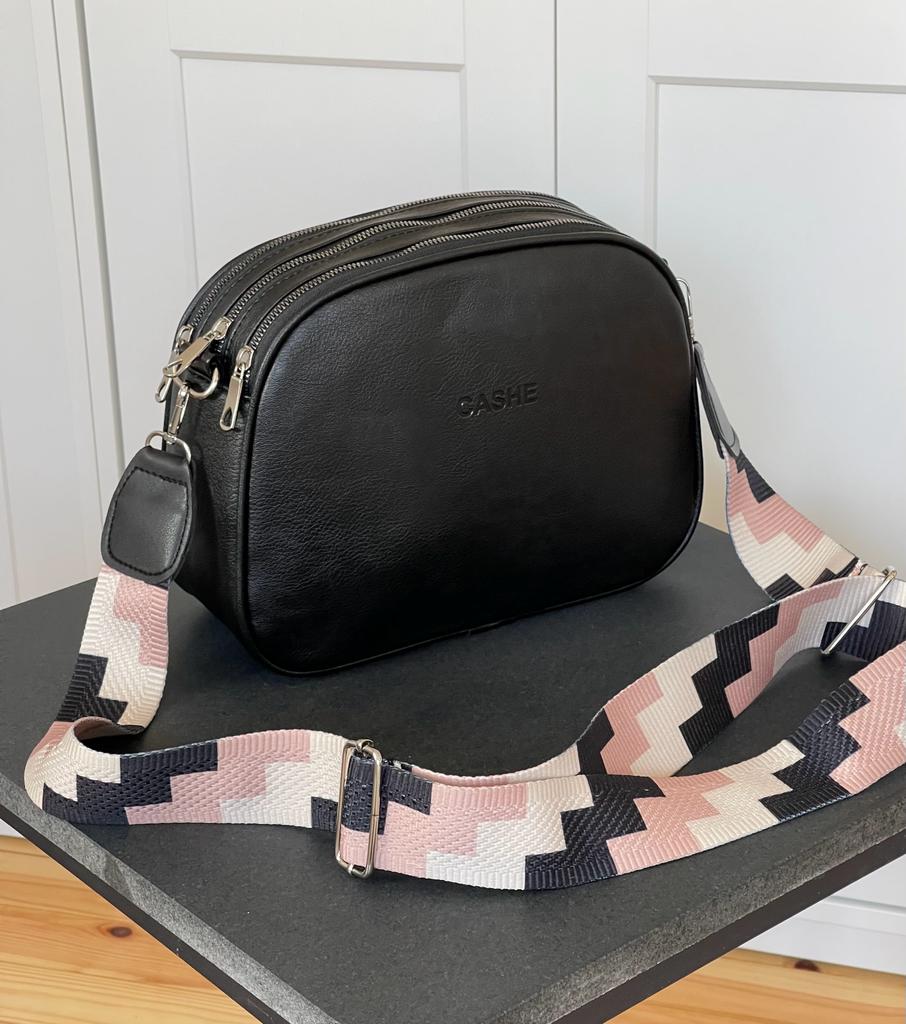 Дамска чанта с цветна дръжка