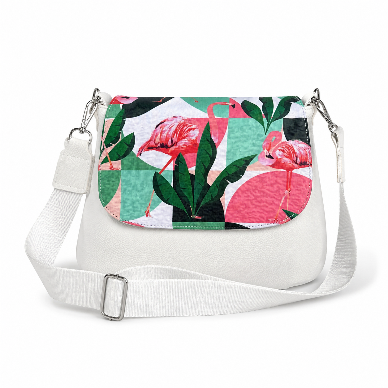 Flamingo дамска чанта в бяло