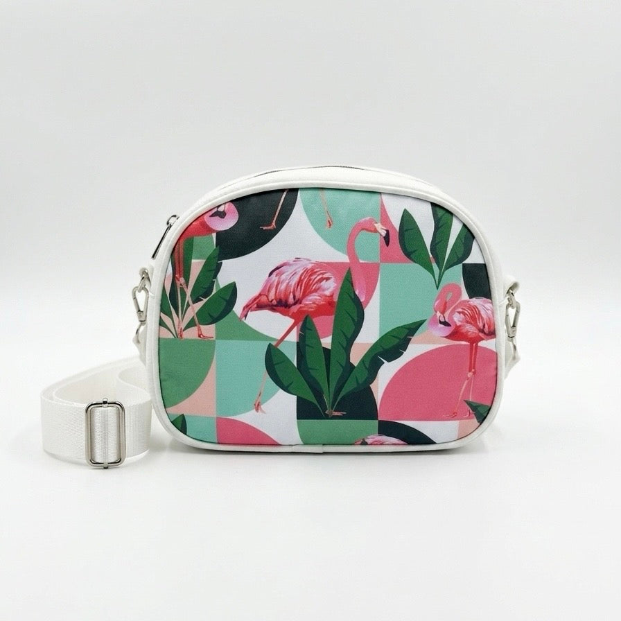 Mona flamingo дамска чанта в бяло