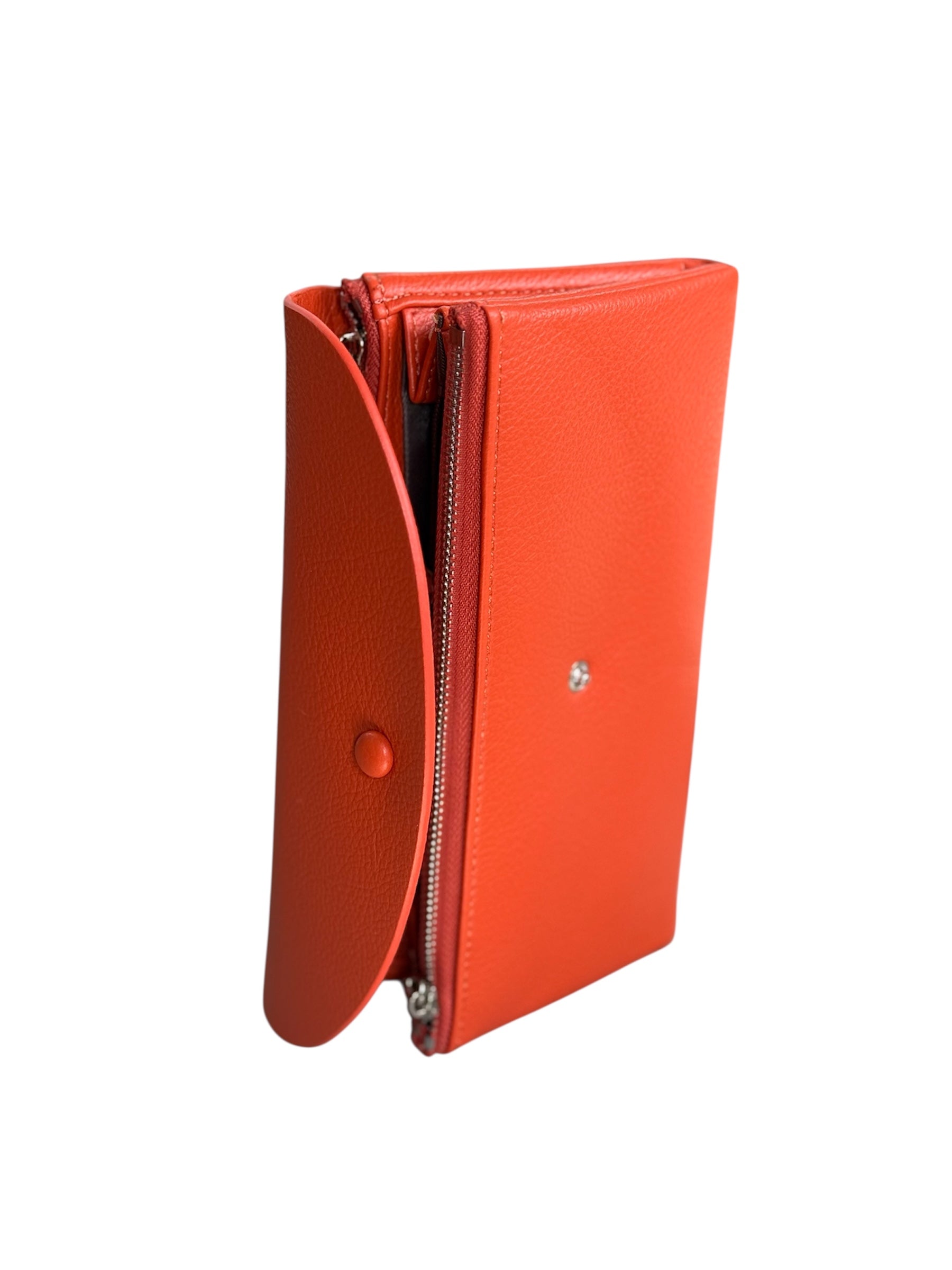 Дамско портмоне в оранжев цвят